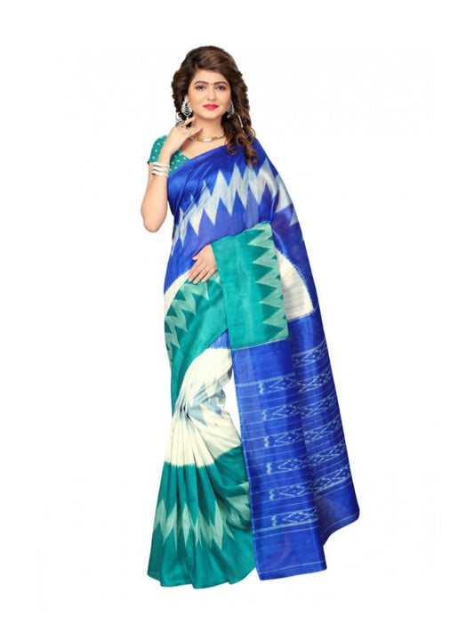 Printed Bhagalpuri Art Silk Multicolor Saree