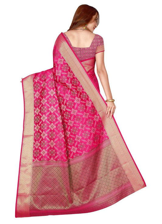 Generic Women's Kanjivaram Silk Saree with Blouse